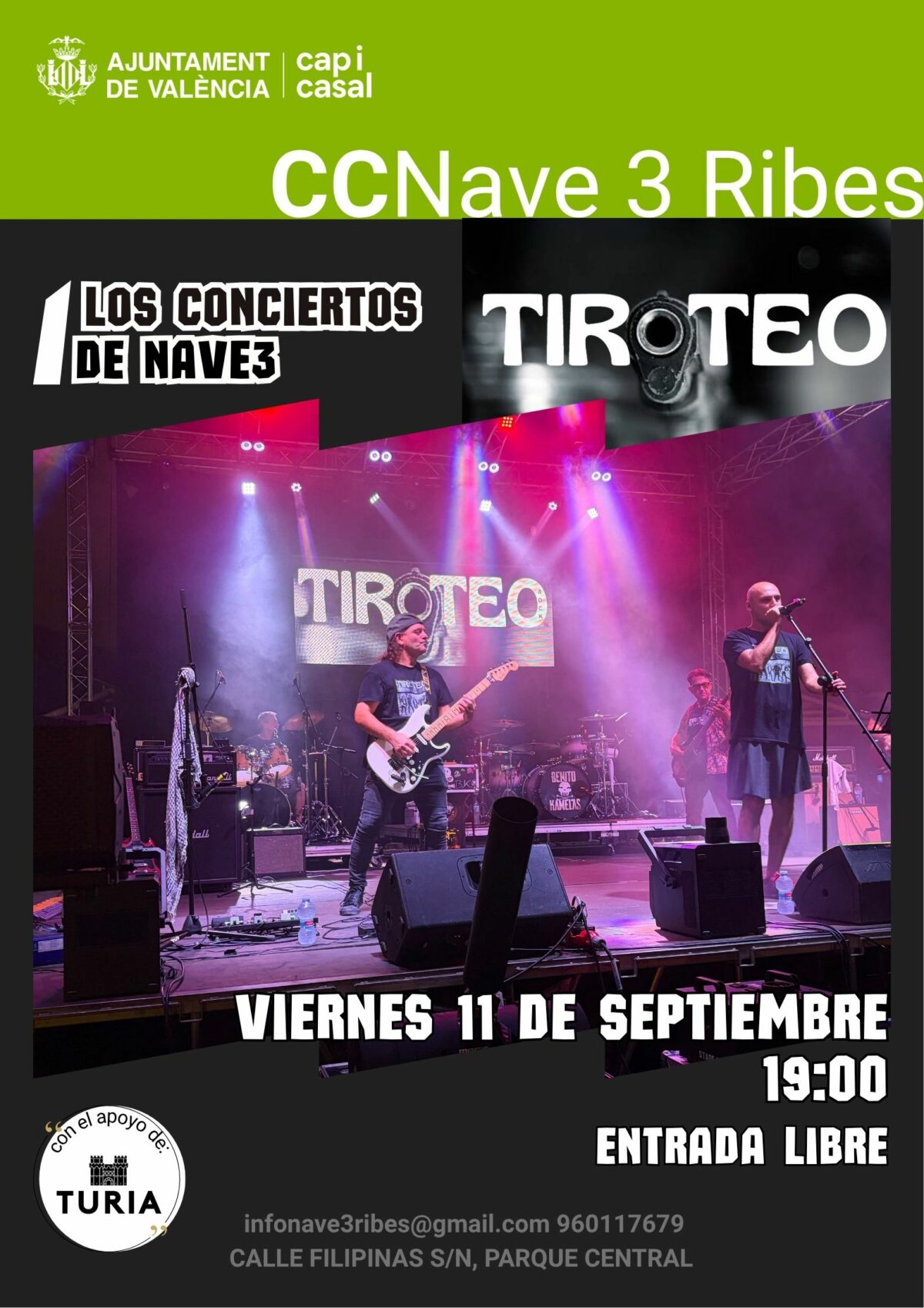 Tiroteo en concert: rock en directe a Nave3 Ribes