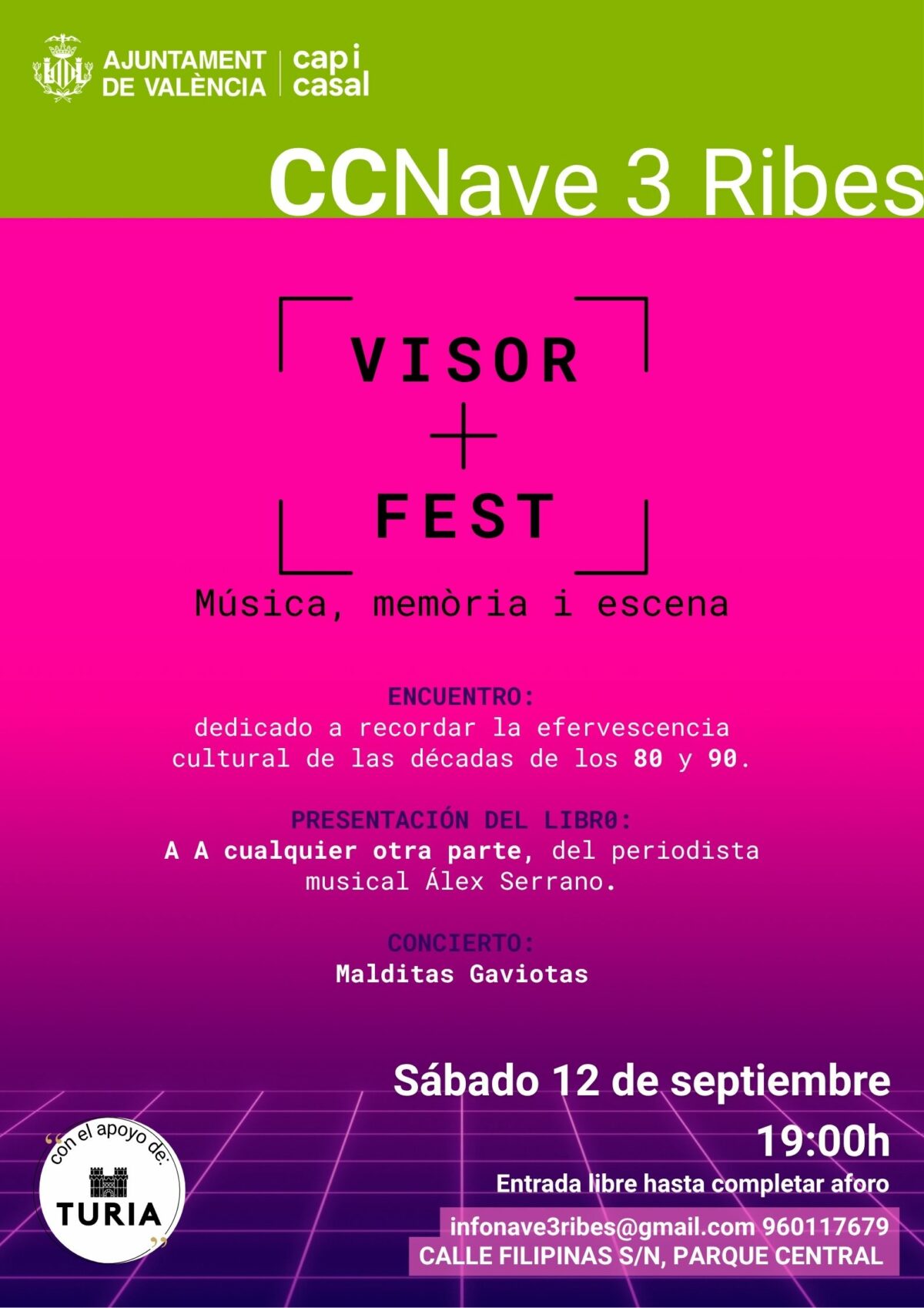 Visor Fest: Música, memòria i escena al CC Nave3 Ribes