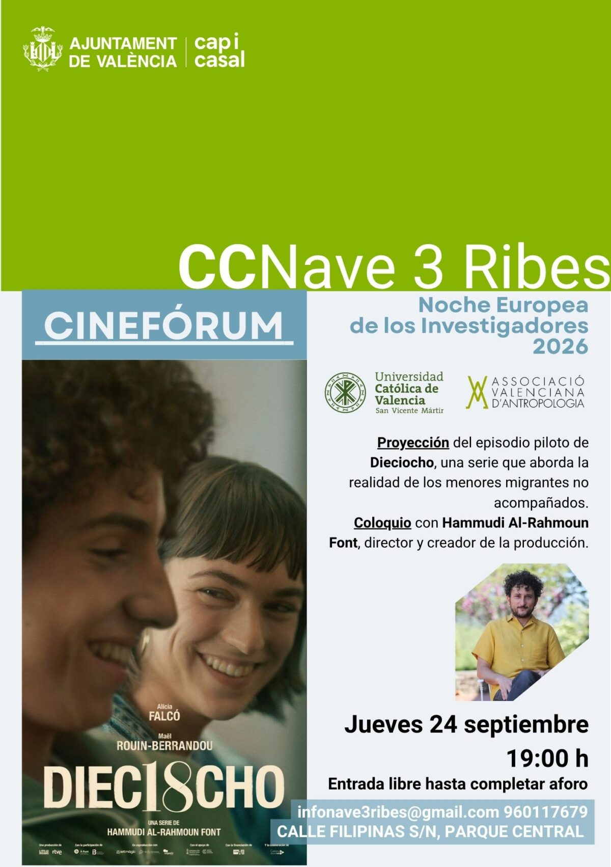 Cinefòrum: Nit Europea dels Investigadors 2026 a Nave3 Ribes