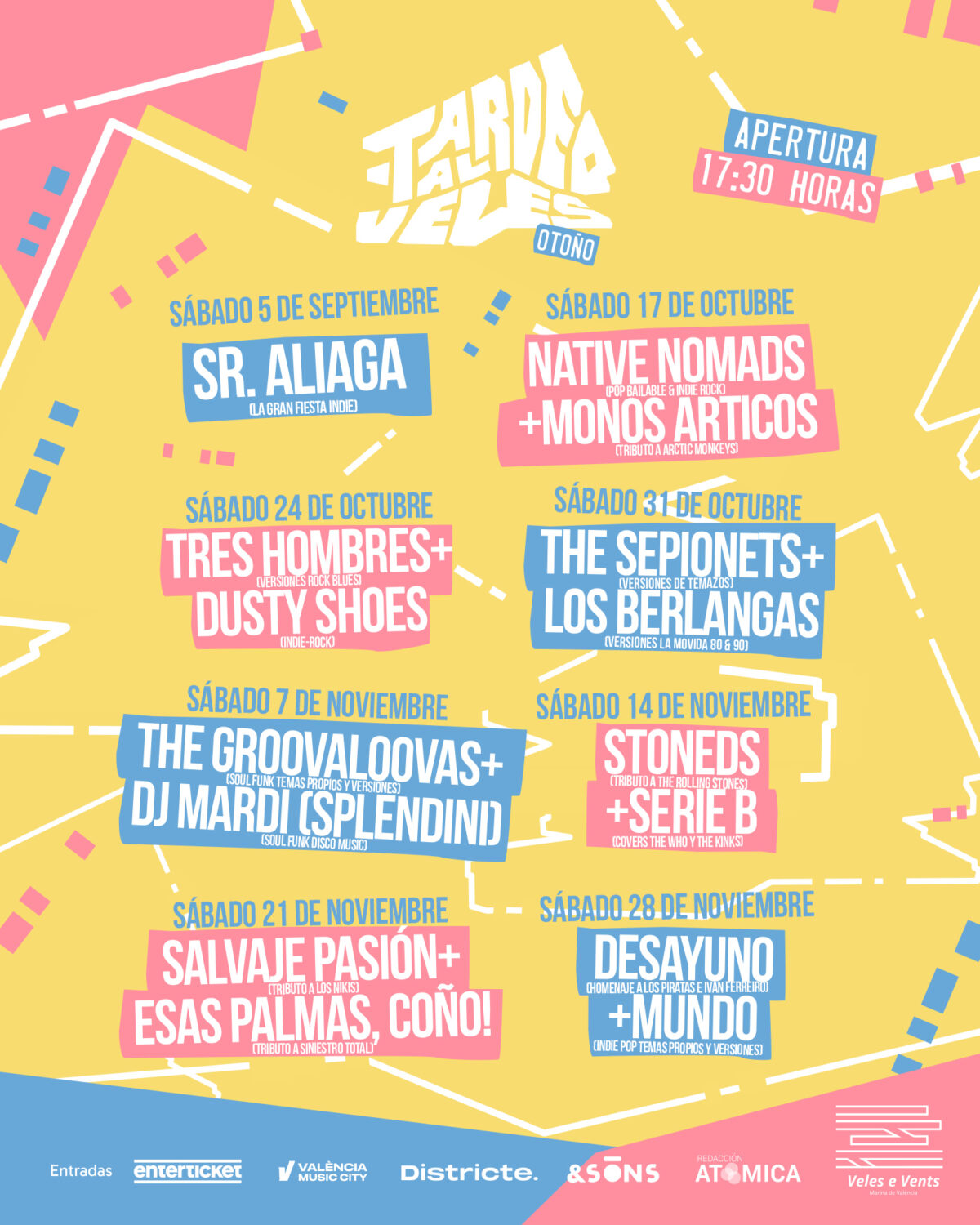 Tardeo al Veles: Native Nomads + Monos Árticos en la Marina de València