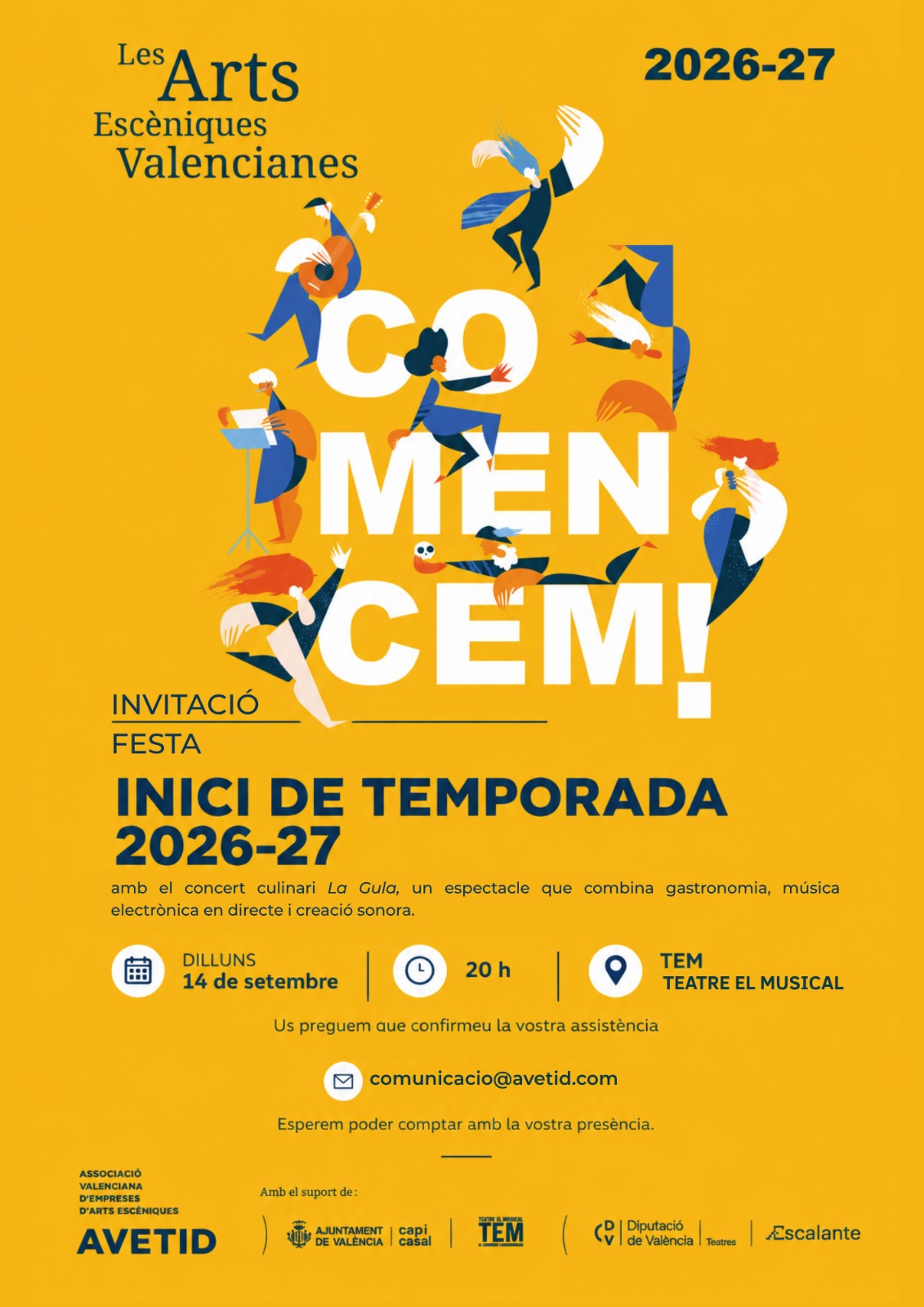 Les arts escèniques valencianes… COMENCEM! 2026-2027 al TEM